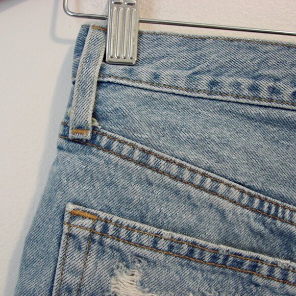 Vintage Levi's 501 Denim Jean Cutoff Shorts Distressed Frayed Raw Hem Light 24 - Picture 10 of 15